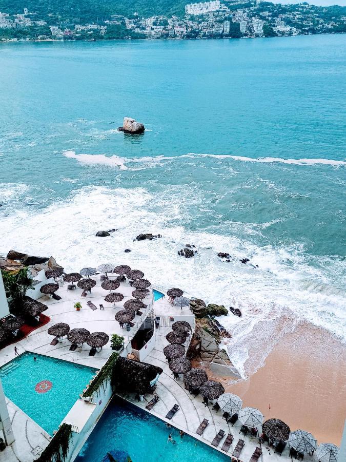 Suite En Torres Gemelas A Pie De Playa 611 Acapulco Exteriör bild